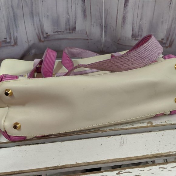 Paola by PDL leather purse bag shoulder pink luxur - Picture 6 of 7